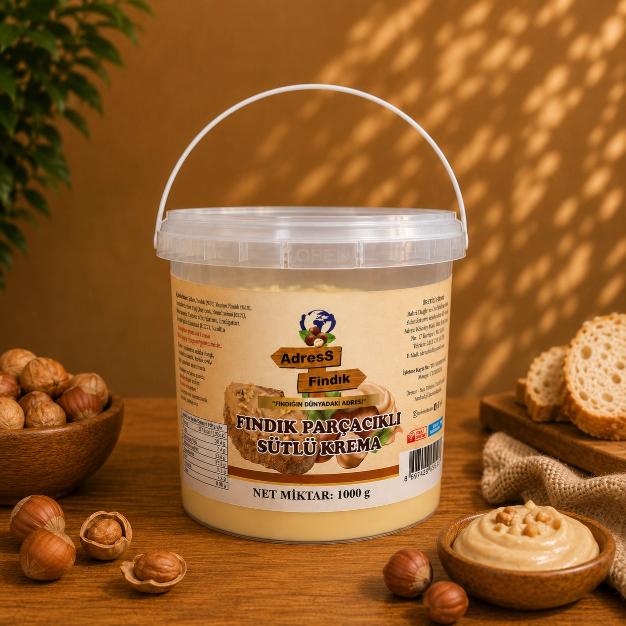 FINDIK PARÇACIKLI SÜTLÜ KREMA 1 Kg