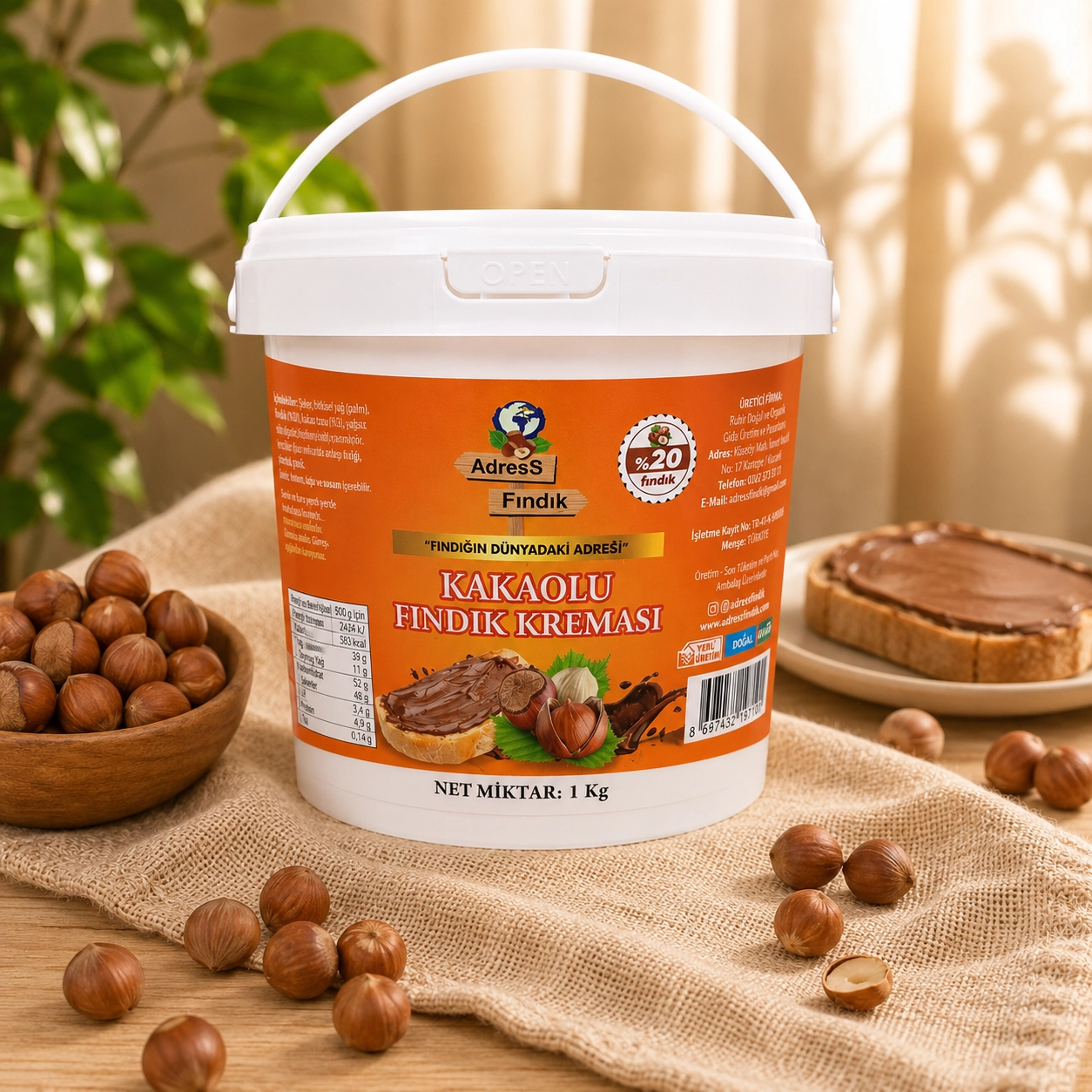 KAKAOLU FINDIK KREMASI 1 Kg