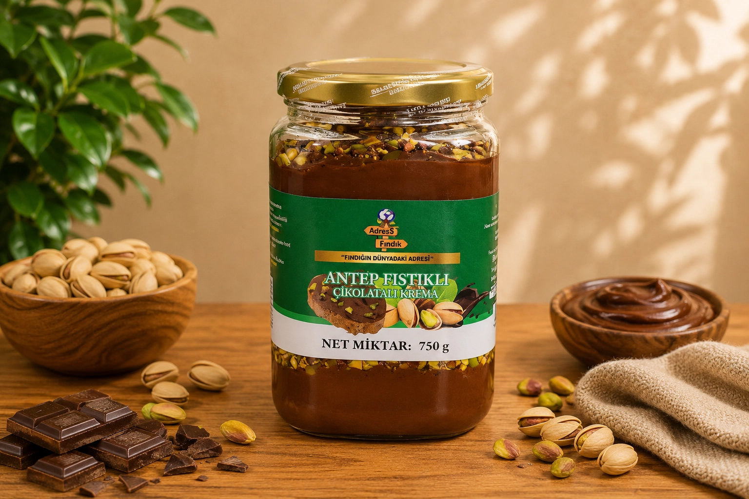 ANTEP FISTIKLI ÇİKOLATALI KREMA 750 g