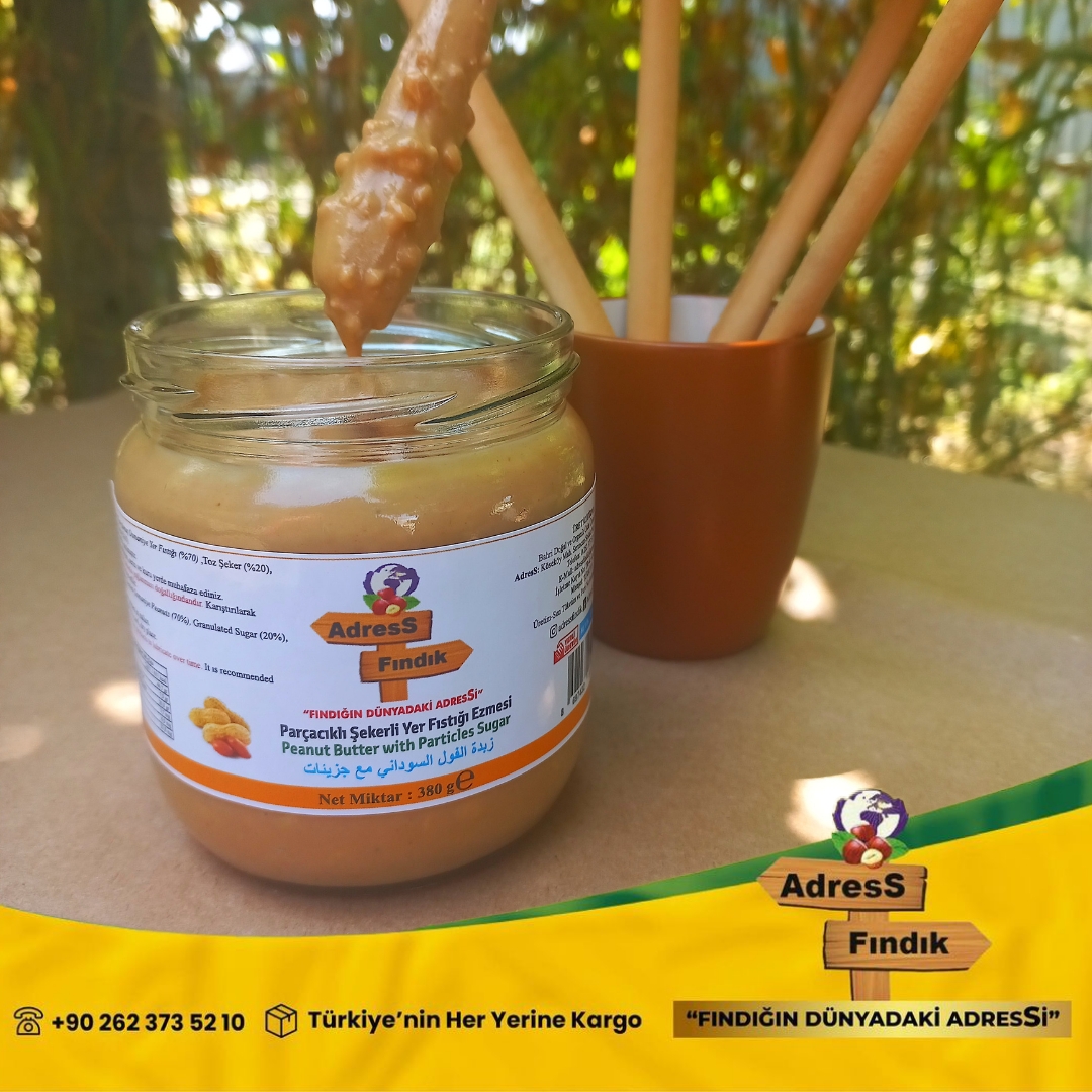 Parçacıklı Şekerli Yer Fıstığı Ezmesi 380 g