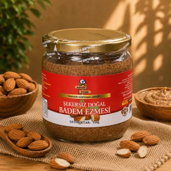 ŞEKERSİZ DOĞAL KATKISIZ BADEM EZMESİ 350 g