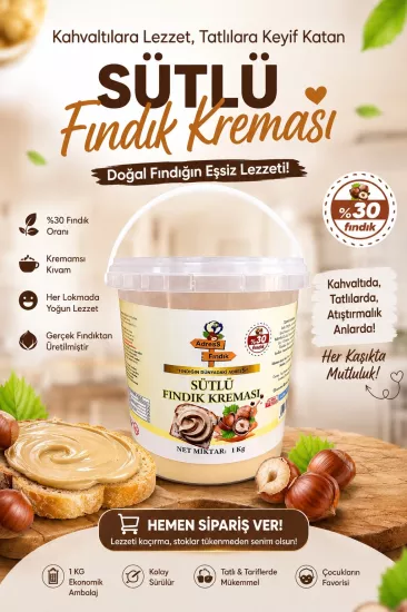 SÜTLÜ FINDIK KREMASI 1 Kg