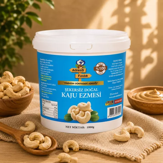 ŞEKERSİZ DOĞAL KAJU EZMESİ 1 Kg