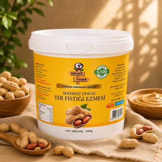 ŞEKERSİZ DOĞAL YER FISTIĞI EZMESİ 1 Kg