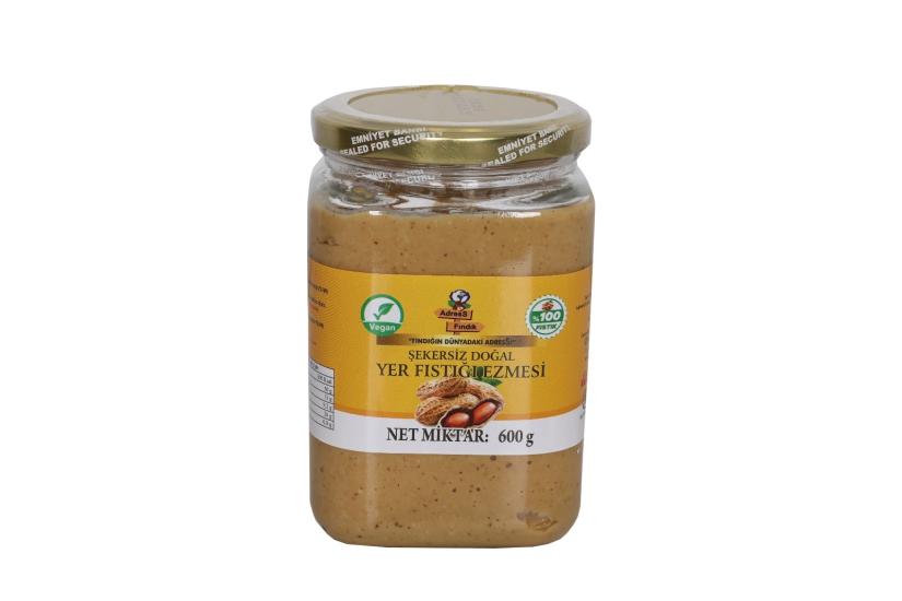 ŞEKERSİZ DOĞAL KATKISIZ YER FISTIĞI EZMESİ 600 g