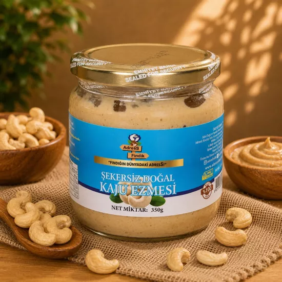 ŞEKERSİZ DOĞAL KATKISIZ KAJU EZMESİ 350 g