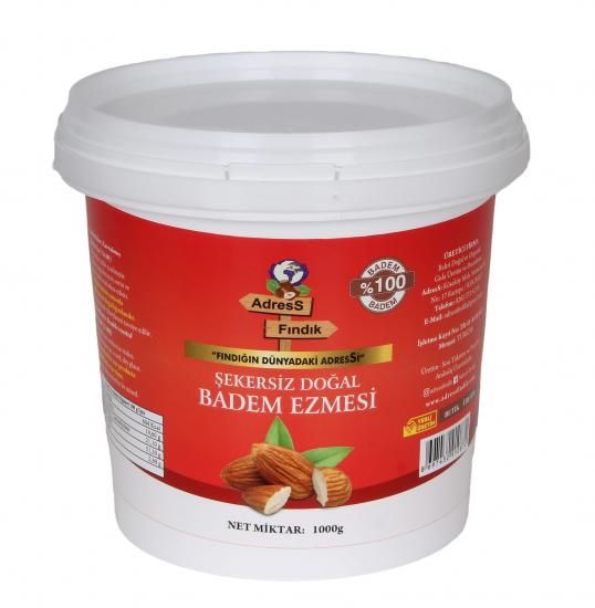ŞEKERSİZ DOĞAL KATKISIZ BADEM EZMESİ 1 Kg