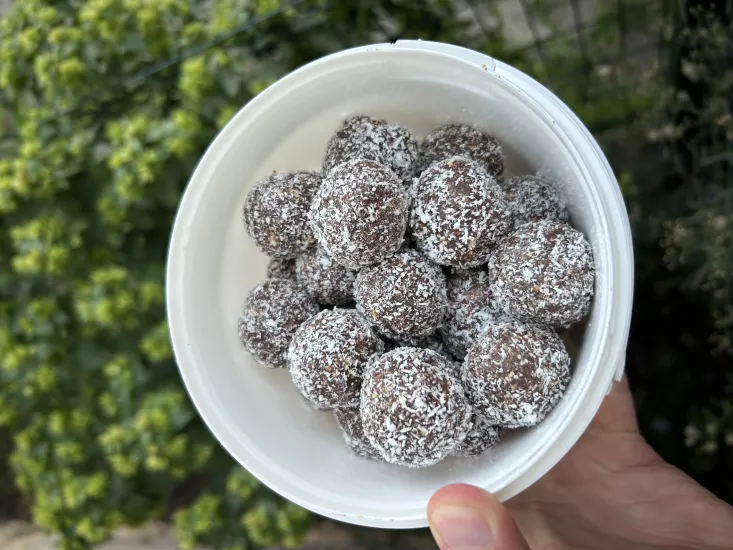 ŞEKERSİZ YER FISTIĞI EZMELİ FİT HURMA TOPU - 750 g