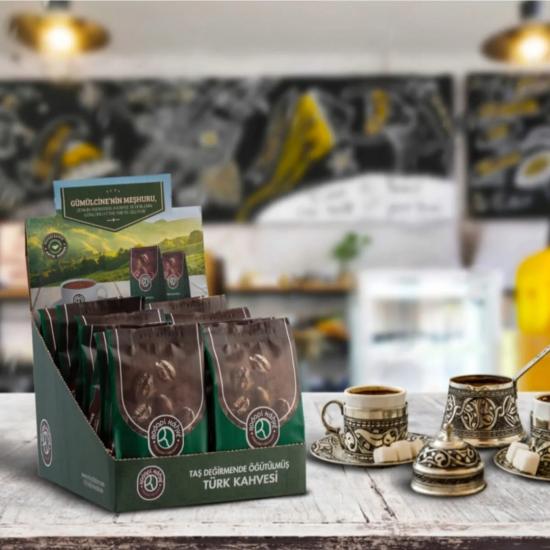 RODOPİ TAŞ DEĞİRMENDE ÖĞÜTÜLMÜŞ TÜRK KAHVESİ 12 Lİ PAKET 12×100 g